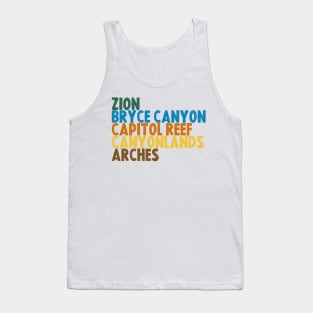 Utah Big 5 National Parks Tank Top